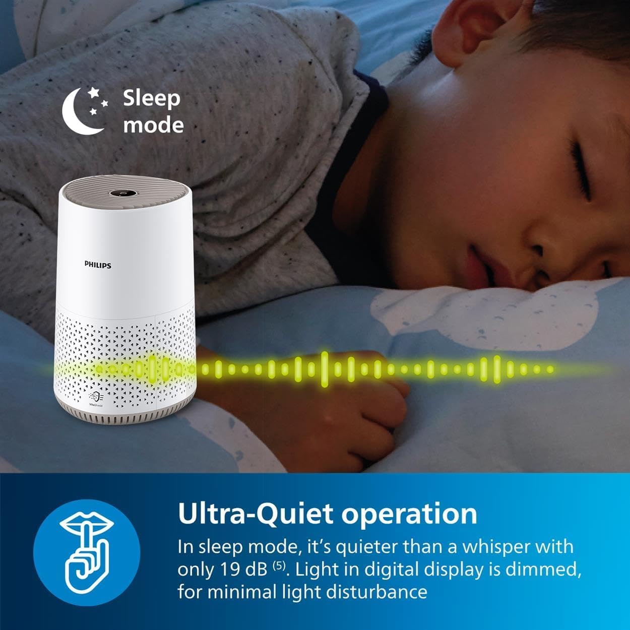 Philips Air Purifier 600 Series, Ultra-quiet and energy-efficient, For allergy sufferers, HEPA filter removes 99.97% of pollutants, Covers up to 44m2, App control, White (AC0650/20)