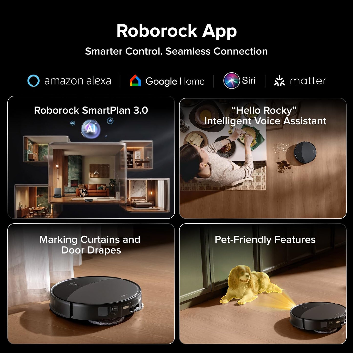 roborock Saros 20 Set Robot Vacuum Cleaner with Mop, 36,000 Pa Suction, 3.46 in Double-Layer Threshold, Zero-Tangling, Ultra-slim, StarSight Autonomous 2.0, DirTect Technology, 100ยฐC Hot-Water Care