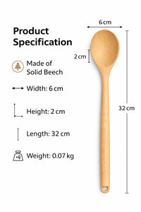 Wooden Baking Spoons Set with Engraved Designs, Top Baker, Proud to Bake, Born to Bake, Cooking Competition Prize Gift (Set of 3)