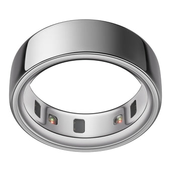 compare product Oura Smart Ring 4 - Silver - Size 8 - | Non-Standard Fit – Measure with a Size Kit |Sleep, Heart Rate and Fitness Tracking Wearable | 8-Day Battery, iOS / Android Compatible
