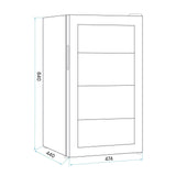 Dellonda Baridi Undercounter Drinks, Beer & Wine Fridge with Wire Shelves, Internal Light & Security Lock 85L, Black - DH13