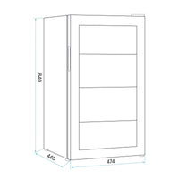 Dellonda Baridi Undercounter Drinks, Beer & Wine Fridge with Wire Shelves, Internal Light & Security Lock 85L, Black - DH13