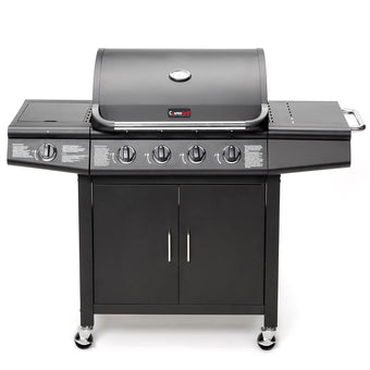 compare product CosmoGrill Pro Deluxe 5 Gas Burner 4+1 Barbecue Grill, Steel Warming Rack, Side-Burner, Built-in Temperature Gauge for Home Garden Party Outdoor Cooking (93411)