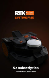 WORX Landroid Vision Cloud WR304E 2WD Robotic Lawnmower without Boundary Cable for 400 m² (AI Obstacle Detection, VSLAM+ RTK Cloud Navigation, Auto Mapping, App Control)