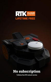 WORX Landroid Vision Cloud WR304E 2WD Robotic Lawnmower without Boundary Cable for 400 m² (AI Obstacle Detection, VSLAM+ RTK Cloud Navigation, Auto Mapping, App Control)