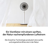 BALMUDA The GreenFan | 2021 | Floor / Table Fan | DC Motor | Quiet 13 dB | 1.5 W Energy Saving | 15 m Range | Air Circulator | Design | Made in Japan | Eco | EGF-1700 (White x Black)