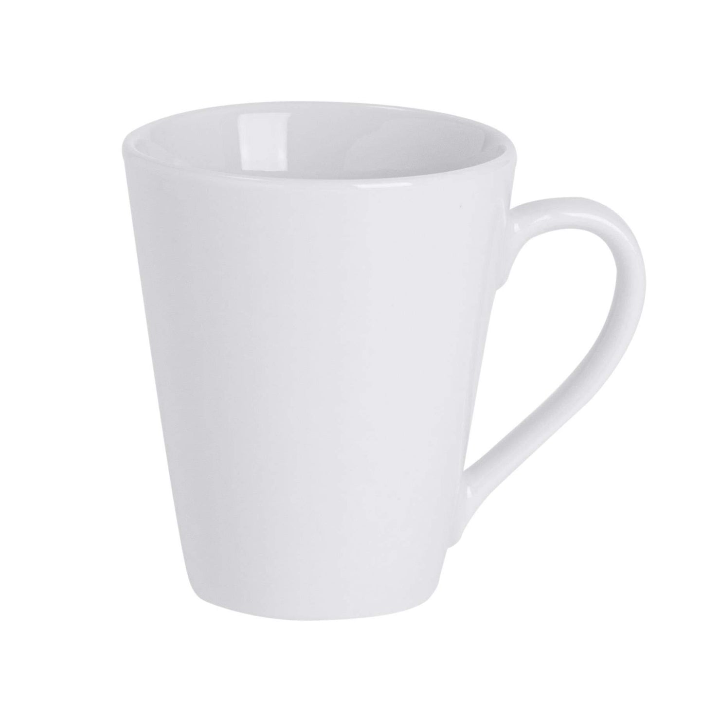 Argon Tableware White Coffee Mug Set of 6-285ml Premium Porcelain Cups - Durable Dishwasher Safe Mugs for Latte, Cappuccino, Tea, Hot Chocolate and Everyday Hot Drinkware at Home or Office