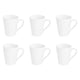 Argon Tableware White Coffee Mug Set of 6-285ml Premium Porcelain Cups - Durable Dishwasher Safe Mugs for Latte, Cappuccino, Tea, Hot Chocolate and Everyday Hot Drinkware at Home or Office