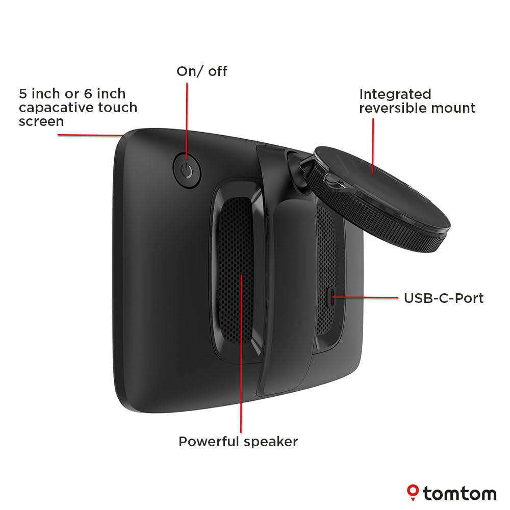 TomTom Truck Sat Nav GO Professional 2nd generation (6" Capacitive Touchscreen with Europe Maps and Real-Time Traffic Information, Designed for Truck, Lorry, Coach, Bus and Large Vehicles)