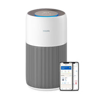 Philips Air Purifier 2200 Series, HEPA NanoProtect + Active Carbon Filter, CADR 420m³/h for 109m², Allergy sufferers, Ultra-quiet, Intelligent and Long-lasting filter (AC2220/10)