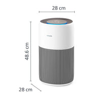Philips Air Purifier 2200 Series, HEPA NanoProtect + Active Carbon Filter, CADR 420m³/h for 109m², Allergy sufferers, Ultra-quiet, Intelligent and Long-lasting filter (AC2220/10)