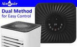 AuraHome Portable Air Conditioner 9000 BTU 4-in-1 Air Conditioner, Dehumidifier, Cooling Fan with 2 Fan Speeds, Digital Display & Remote Control, 24 Hour Timer for Rooms >215ft Window Vent Hose Kit