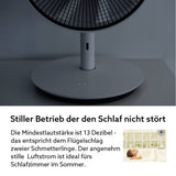 BALMUDA The GreenFan | 2021 | Floor / Table Fan | DC Motor | Quiet 13 dB | 1.5 W Energy Saving | 15 m Range | Air Circulator | Design | Made in Japan | Eco | EGF-1700 (White x Black)
