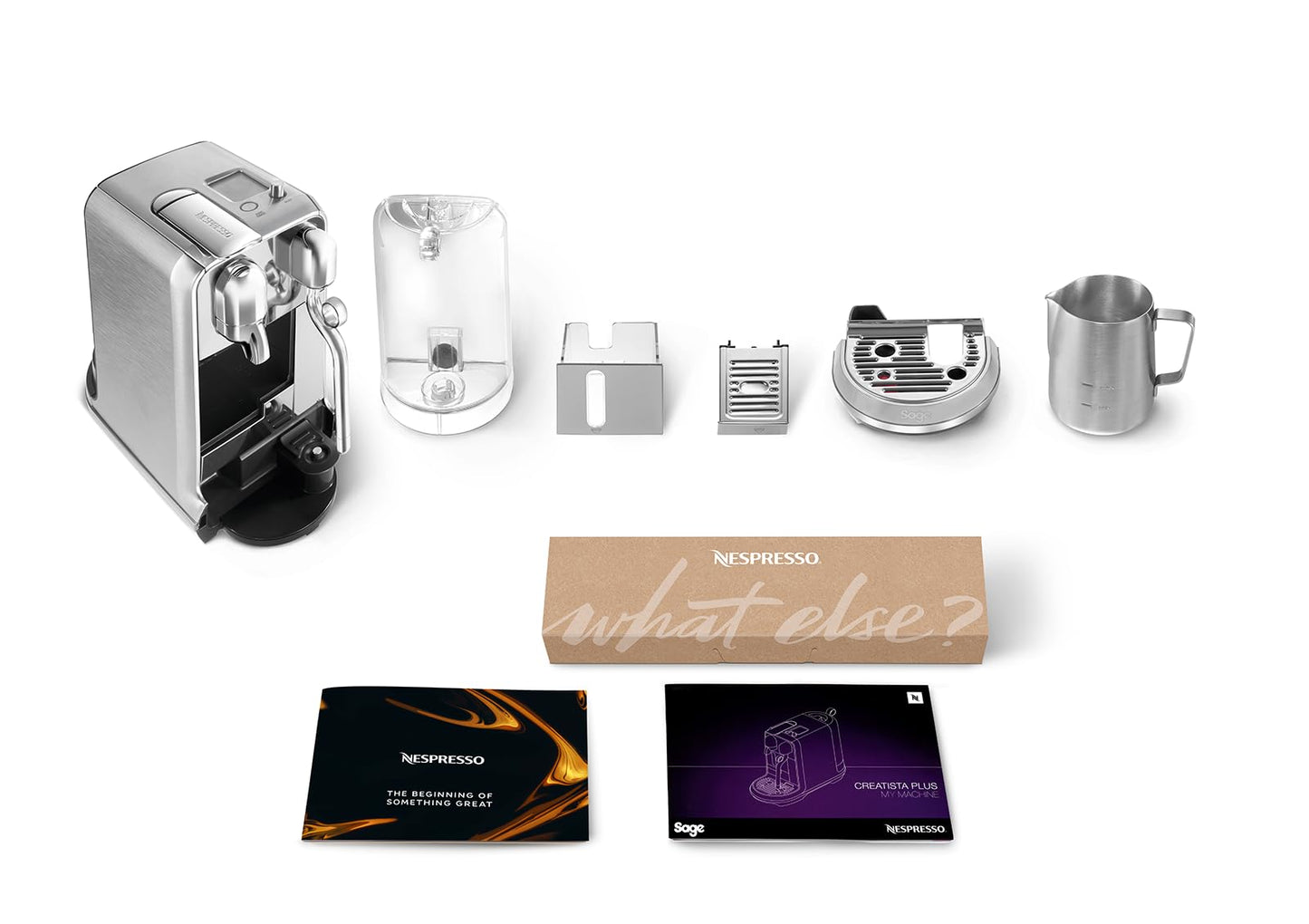 Nespresso Creatista Plus Automatic Pod coffee machine with milk frother wand for Espresso, Cappuccino & Flat White by Sage in Brushed Stainless Steel