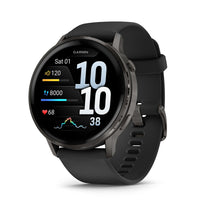 Garmin Venu 4 45mm - GPS smartwatch, AMOLED touchscreen, 24/7 advanced health & fitness tracking, 80+ sports apps, flashlight, ECG, sleep monitor, up to 12 days battery life, Slate/Black