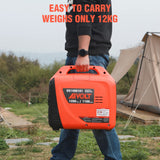 AIVOLT 1200W Petrol Inverter Generator 4 Stroke Portable Silent Suitcase Generator for Camping, Home Use - True Sine Wave, Super Lightweight, Ultra Quiet
