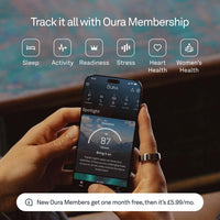 Oura Smart Ring 4 - Silver - Size 8 - | Non-Standard Fit – Measure with a Size Kit |Sleep, Heart Rate and Fitness Tracking Wearable | 8-Day Battery, iOS / Android Compatible