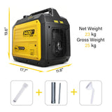 Aceup Energy 3400 Watt Generator Silent Inverter Petrol Powered Pure Sine Wave Generator Portable for Home, Camping, RV, EURO-V, CE