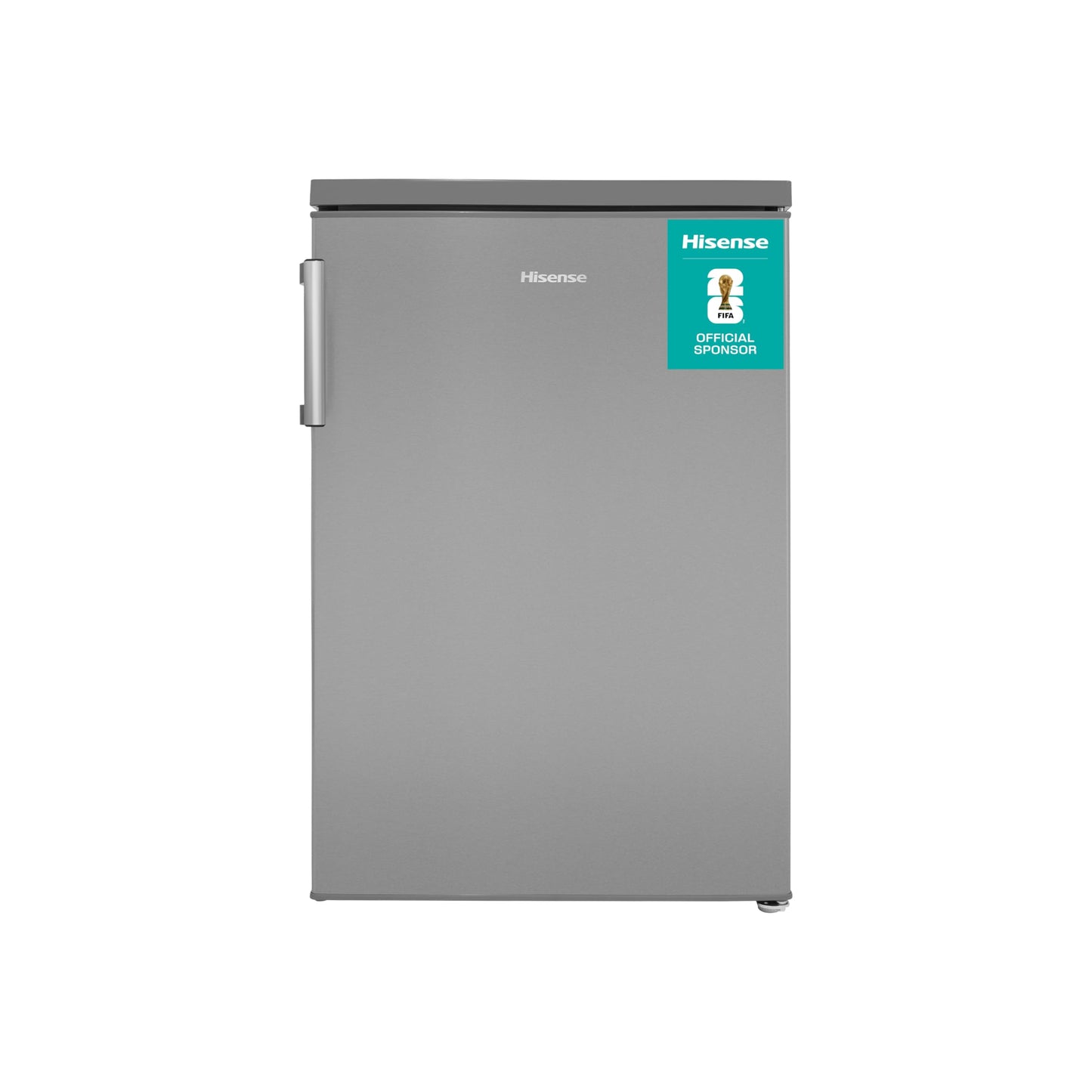Hisense RL170D4BCE 133L Under Counter Larder Fridge with LED Lighting 56 × 84.5 × 57.5 cm (W×H×D), Stainless Steel, Grey