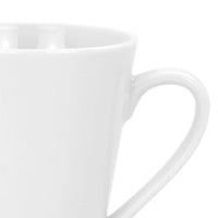 Argon Tableware White Coffee Mug Set of 6-285ml Premium Porcelain Cups - Durable Dishwasher Safe Mugs for Latte, Cappuccino, Tea, Hot Chocolate and Everyday Hot Drinkware at Home or Office