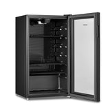 COMFEE' RCZ99BG2(E) Under Counter Beer & Drinks Fridge-93L Capacity,Holds up to 115 Cans, Premium Temperature Performance (2℃ to 15℃), Glass Door, Removable Shelves, LED Light, Low Noise