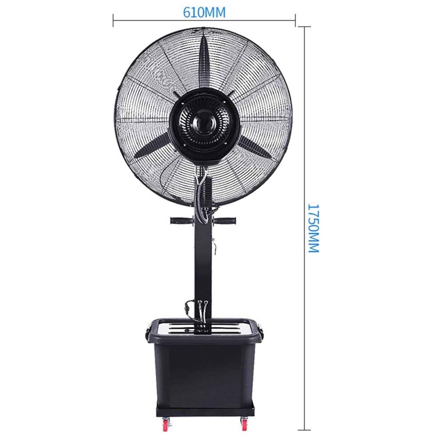 Oscillating Pedestal Fan, Adjustable Height Stand Fan for Home, Office, and Garage, Powerful Cooling Floor Fan with 3 Speeds, 18-Inch