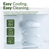 Willow WFF157W 157L Freestanding 70/30 Fridge Freezer with Adjustable Thermostat, Mark-Proof Finish, Low Frost, 2 Year Warranty - White