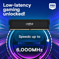 Crucial Pro DDR5 RAM 64GB Kit (2x32GB) 6000MHz CL40, Overclocking Gaming, Intel XMP 3.0 / AMD EXPO, Computer Memory (PC), Black - CP2K32G60C40U5B