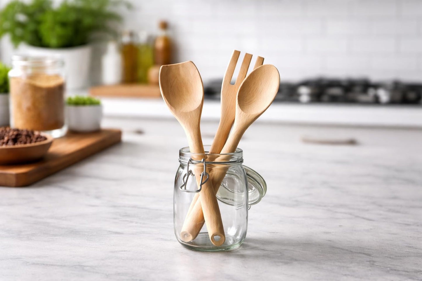 Wooden Baking Spoons Set with Engraved Designs, Top Baker, Proud to Bake, Born to Bake, Cooking Competition Prize Gift (Set of 3)