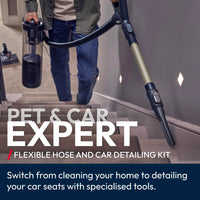 Hoover HL420 Pets Upright Vacuum Cleaner, 850w, H13 HEPA Anti-Allergy Filter, Includes Car Detailing Kit, 2-in-1 Upright & Handheld, 2.5L Bin, LED lights, Lightweight Under 5kg, Pet Hair [HL420PTC]