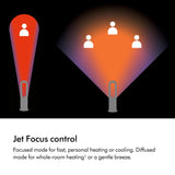 Dyson Hot+Cool Jet Focus AM09 Fan Heater 2-in-1, heats and cools with strong airflow (White/Silver)