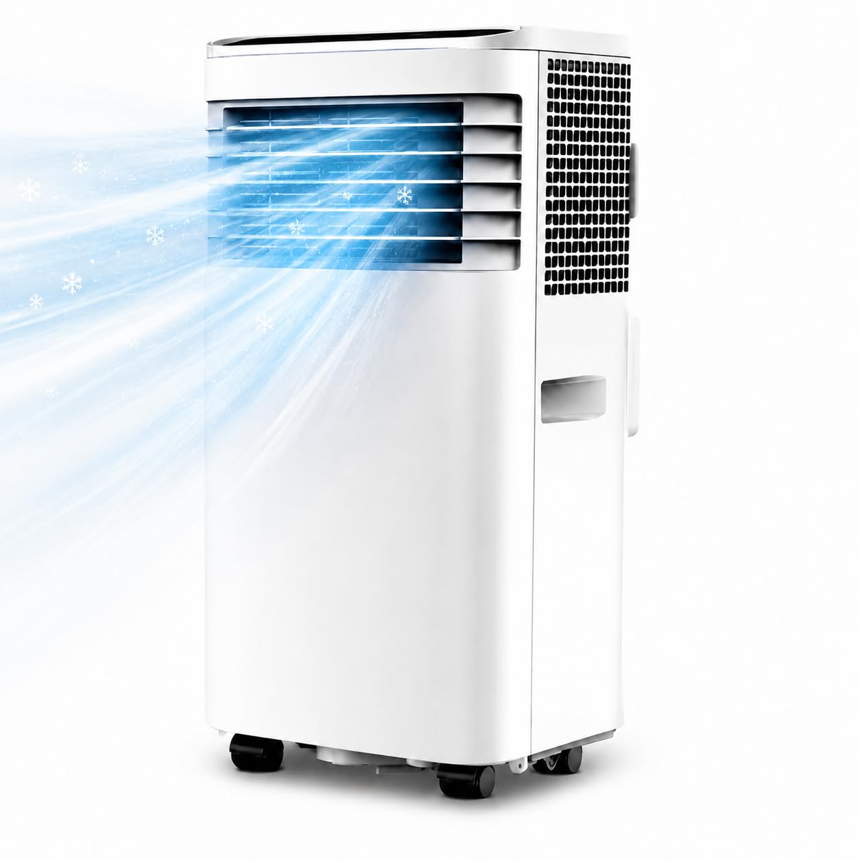 Portable Air Conditioner, 3-in-1 Mobile AC Unit with Cooling Fan and Dehumidifier, Compressor Air Conditioning Unit with Exhaust Hose for Bedroom, Living Room, Home Office and Small Rooms