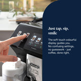De'Longhi Eletta Explore Cold Brew ECAM452.67.G, Barista Coffee Machine with LatteCrema Hot and Cool, Espresso Machine, Automatic Coffee Bean Machine, Cold Extraction, Coffee Pot Included, Dark Grey