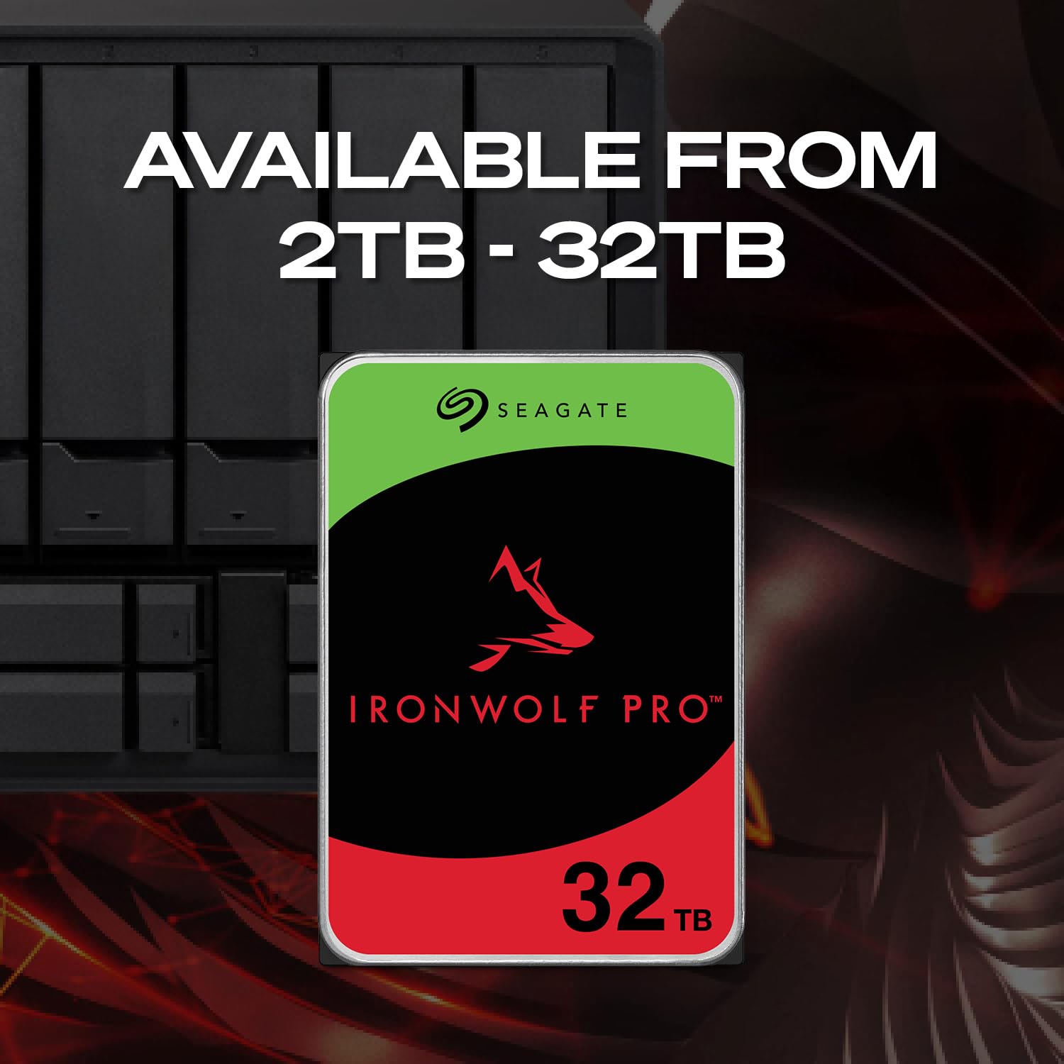 Seagate IronWolf Pro 16TB, Enterprise Internal NAS HDD, CMR 3.5 Inch, SATA 6GB/s, 7.200 RPM, 256MB Cache for RAID NAS, Data Rescue Services, Frustration Free Packaging (ST16000NTZ01)