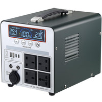 Power Station 1000W/666Wh, Mashine Portable Rechargeable Generator Inverter for Camping, RVs, Drones, Outdoor Lighting, with 4 AC Outlets and 4 USB Ports