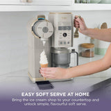 Ninja CREAMi Scoop and Swirl Ice Cream Machine with 2x Tubs, 13 Functions, Makes Ice Cream, Soft Serve, Gelato, Sorbet, Milkshakes and More, Mix-In Option, Stone Gold, NC701UKSTGD