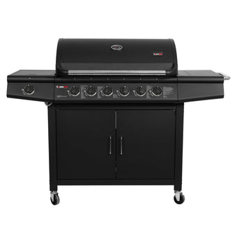 compare product CosmoGrill Pro Deluxe 7 Gas Burner 6+1 Barbecue Grill Steel Warming Rack, Side-Burner, Built-in Temperature Gauge for Home Garden Party Outdoor Cooking (Black)