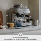 Sage - The Barista Pro, Bean to Cup Coffee Machine with Grinder and Milk Frother, Brushed Stainless Steel