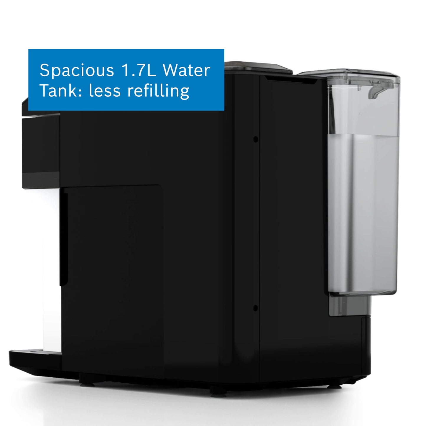 Bosch Serie 4 TPG40307, Bean to Cup Coffee Machine, VeroCafe, Cappuccinatore milk frother, DoubleCup option, easy select panel with 9 Beverage Options, Piano Black