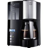 Melitta Filter Coffee Maker with Glass Pourer, Hot Hold and Timer Function, Optima Timer, Black, 100801