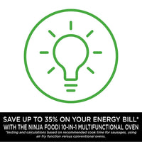 Ninja Foodi 10-in-1 Multifunction Oven, Fast Mini Oven, Countertop Oven, 10 Cooking Functions, Air Fry, Pizza, Grill, Roast, Bake, Toast, Bagel & more, Make Family-Size Meals, Silver/Black DT200UK