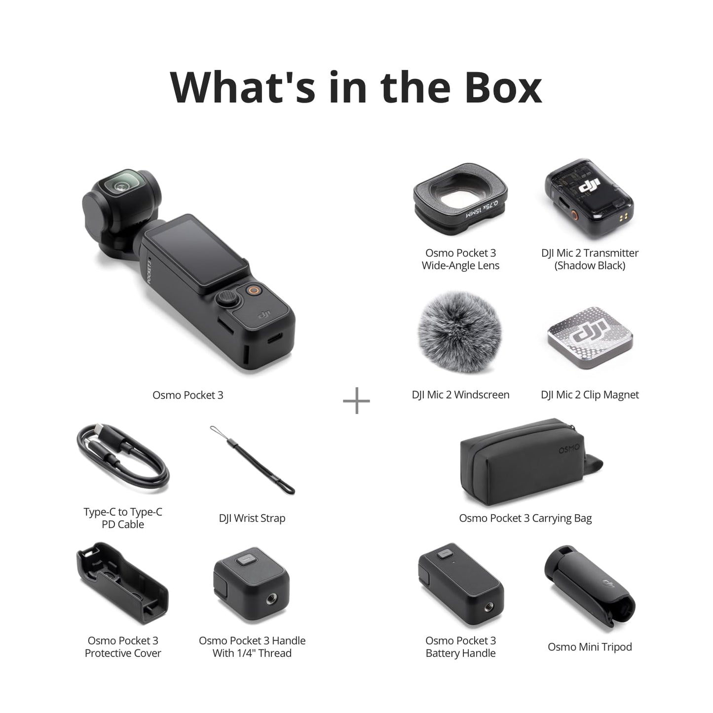DJI Osmo Pocket 3 Creator Combo, Vlogging Camera with 1'' CMOS & 4K/120fps Video, 3-Axis Stabilization, Face/Object Tracking, Fast Focusing, Mic Included for Clear Sound, Small Camera for Photography