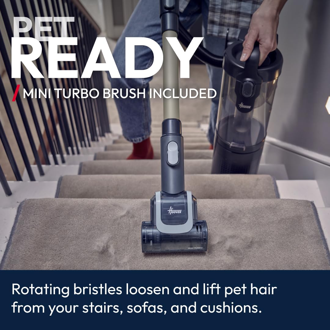 Hoover HL420 Pets Upright Vacuum Cleaner, 850w, H13 HEPA Anti-Allergy Filter, Includes Car Detailing Kit, 2-in-1 Upright & Handheld, 2.5L Bin, LED lights, Lightweight Under 5kg, Pet Hair [HL420PTC]