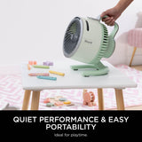 Shark FlexBreeze HydroGo Cordless Fan, Powerful Portable Fan with Misting, Indoor & Outdoor Cooling, Quiet & Durable, Compact & Lightweight, 5 Speed Settings, Mint FA050UKGN