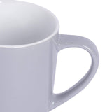 Argon Tableware Coloured Coffee Mugs - Grey - 350ml - Pack of 6 - Gloss Ceramic Stoneware Latte Cappuccino Cups Hot Chocolate Cups Colourful Mug Set with Handle