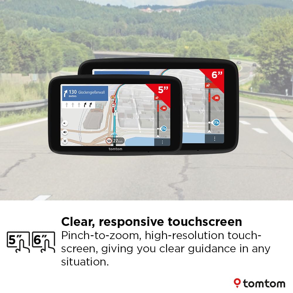 TomTom Truck Sat Nav GO Professional 2nd generation (6" Capacitive Touchscreen with Europe Maps and Real-Time Traffic Information, Designed for Truck, Lorry, Coach, Bus and Large Vehicles)