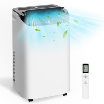 compare product DOMANKI 14000 BTU portable air conditioner with remote control, digital display, 700 square feet range, white