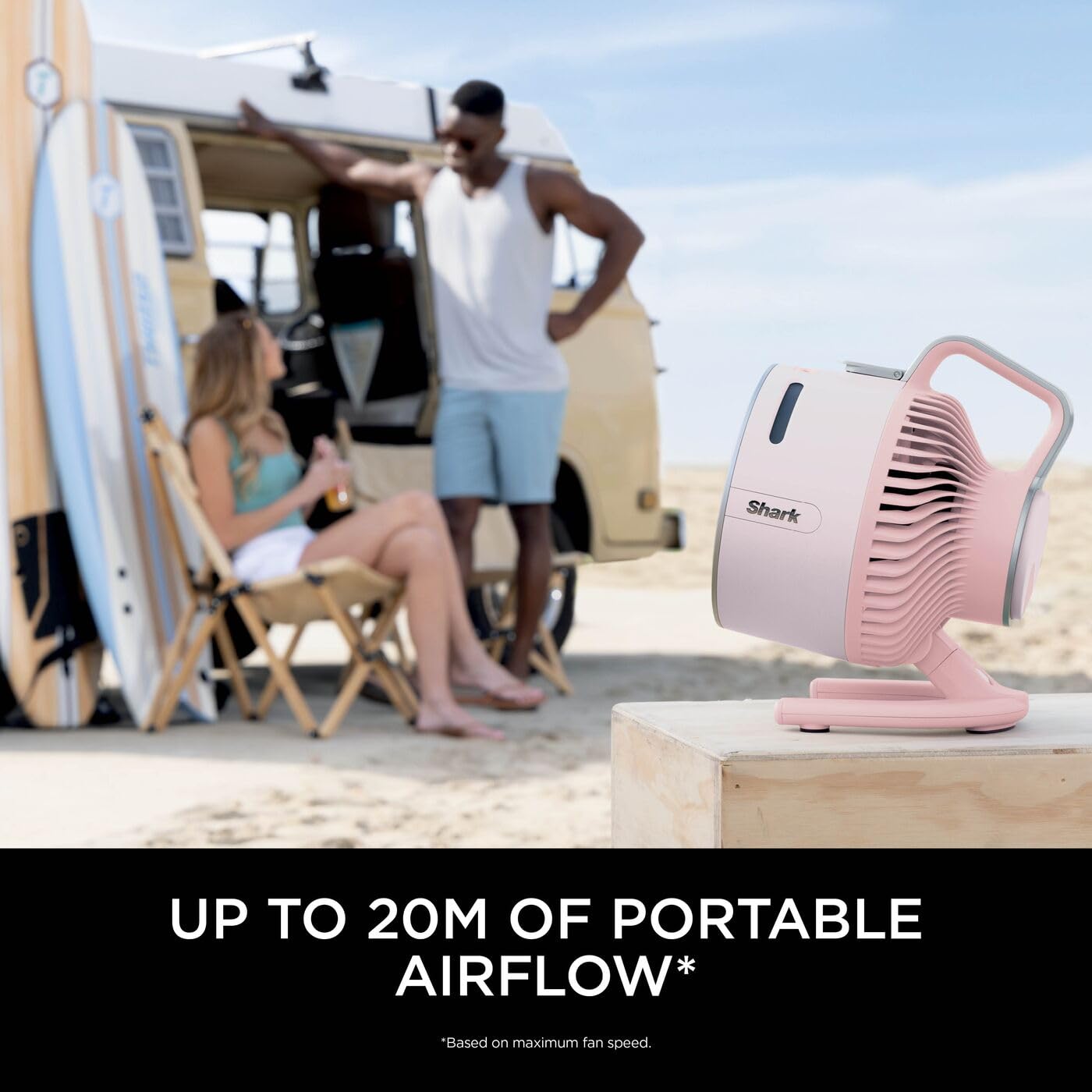 Shark FlexBreeze HydroGo Cordless Fan, Powerful Portable Fan with Misting, Indoor & Outdoor Cooling, Quiet & Durable, Compact & Lightweight, 5 Speed Settings, Quartz FA050UKPK