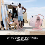 Shark FlexBreeze HydroGo Cordless Fan, Powerful Portable Fan with Misting, Indoor & Outdoor Cooling, Quiet & Durable, Compact & Lightweight, 5 Speed Settings, Quartz FA050UKPK