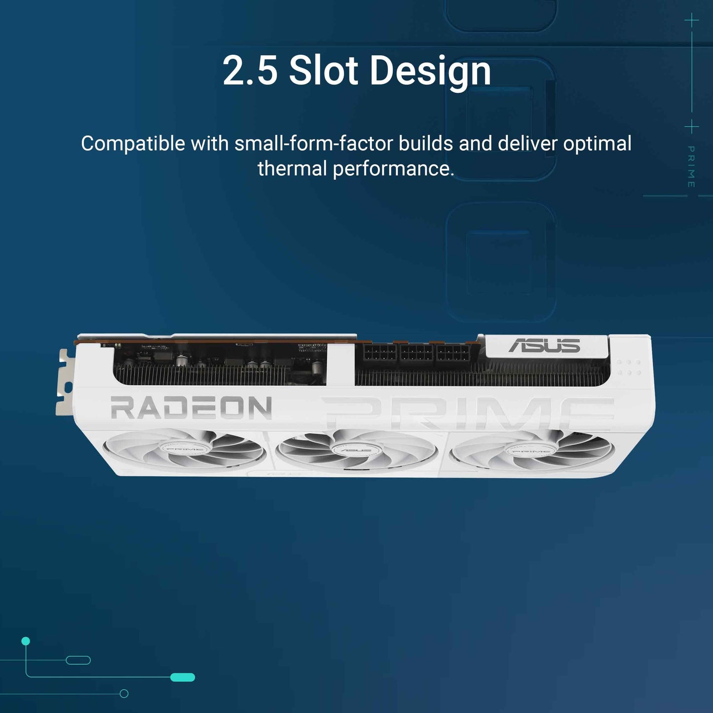 ASUS Prime Radeon RX 9070 XT White OC Edition 16GB GDDR6 Gaming Graphics Card (AMD Radeon RX9070XT RDNA 4, 2.5-Slot, PCIe 5.0, 1x HDMI 2.1b, 3X DisplayPort 2.1a, White, PRIME-RX9070XT-O16G-WHITE)